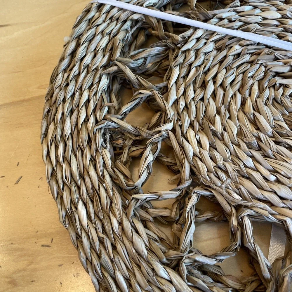 Style Sanctuary 15 Inch Woven 100% Seagrass (2)  Placemats Charger Kitchen